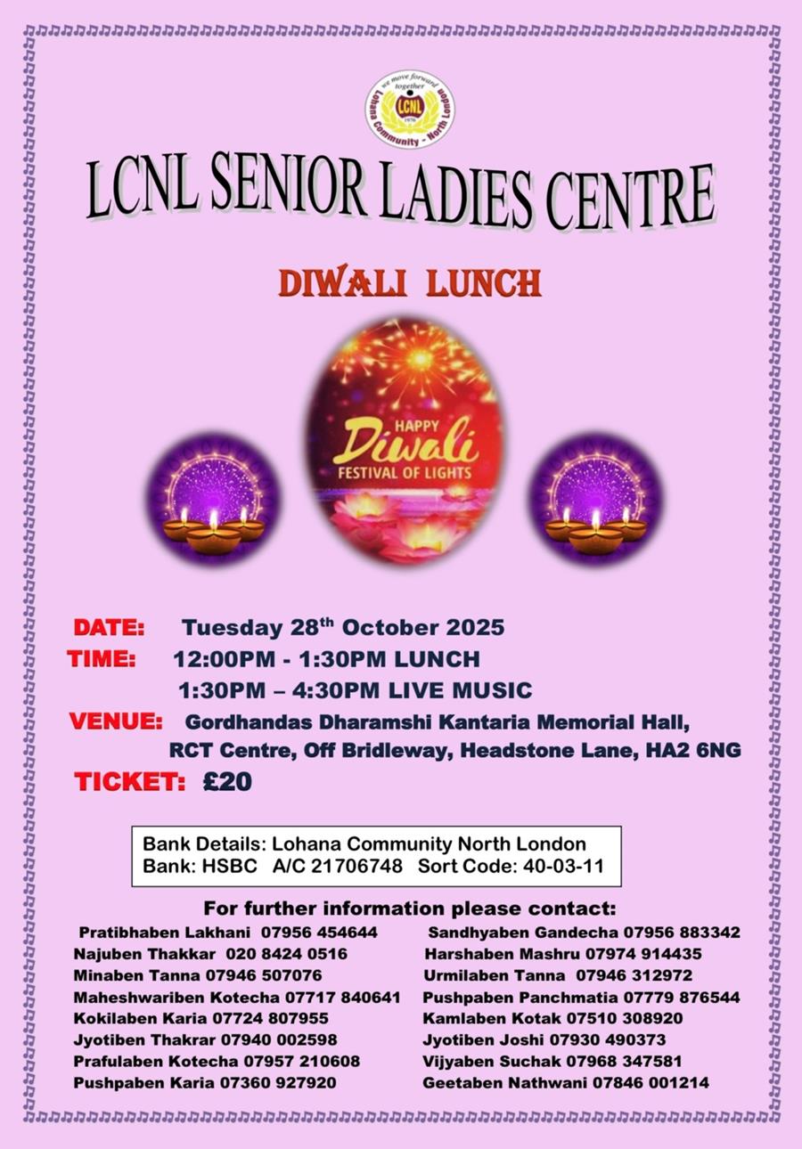 Senior Ladies Diwali Lunch