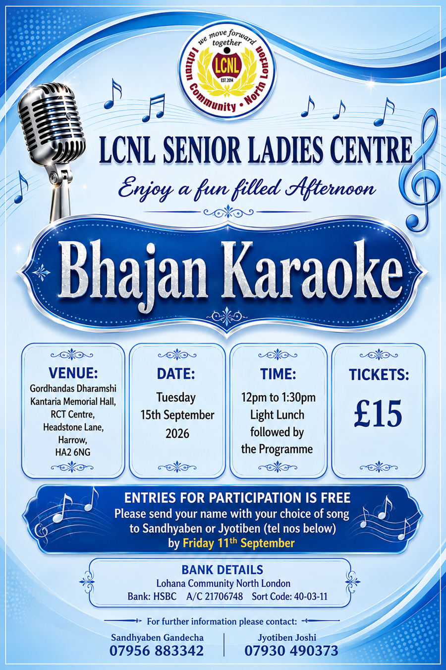 LCNL Senior Ladies Centre – Bhajan Karaoke